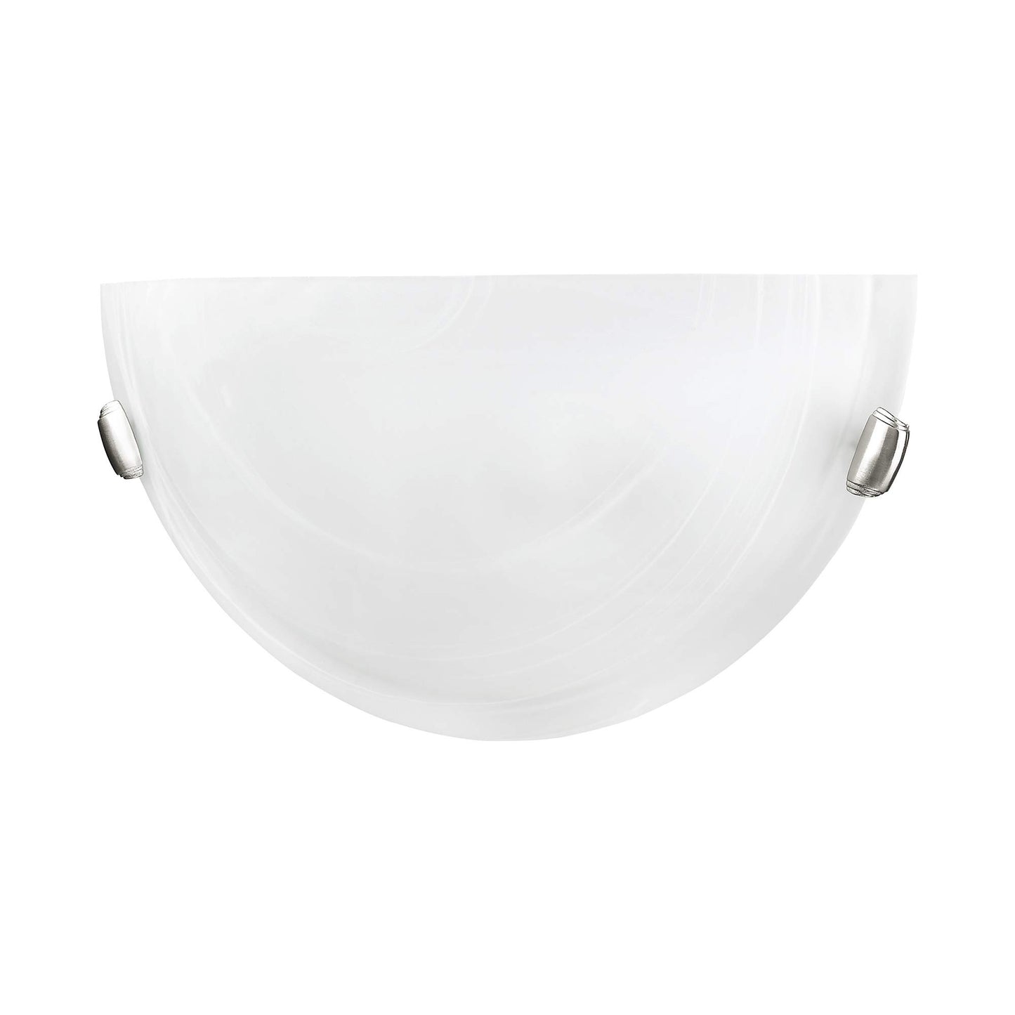 Livex Lighting 4271-91 Home Basics 1 Light Brushed Nickel Wall Sconce with White Alabaster Glass