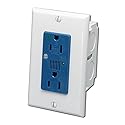 Leviton 47605-ACS J-Box Surge Receptacle, Blue 15AMP