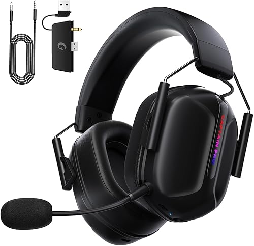 RYR Wireless Gaming Headset for Xbox Series X|S, Xbox One, PC, PS4/5, Mac, Switch, Mobile, 3D Surround Sound, Bluetooth 5.3, 60H Battery, Gaming