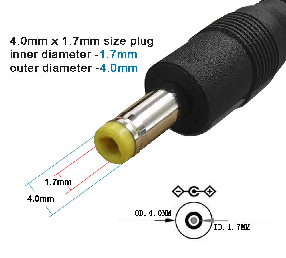 SIOCEN 3 Packs 4FT USB 2.0 A Male to DC 4.0mm x 1.7mm 5 Volt DC Barrel Jack Power Cable,DC 5V Power Plug Connector Charger Cord for Sony PSP 3000 2000