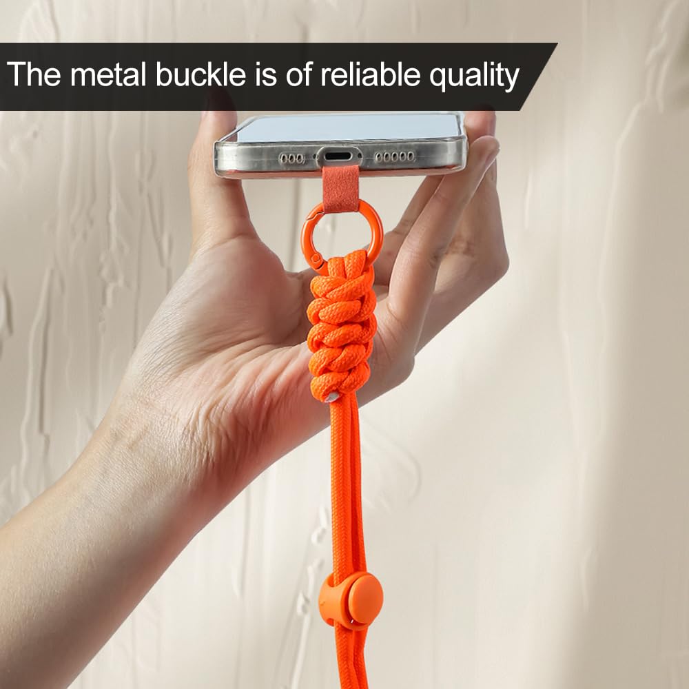 YouPocket Phone Lanyard Phone Wrist Strap for Cell Phone Case, Adjustable Phone Strap Lanyard Phone Tether Anti Theft (Orange)