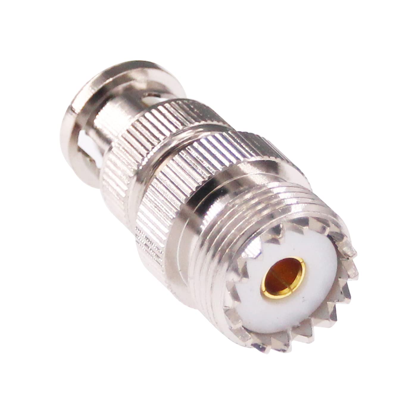 RFaha 2pcs BNC Male to UHF Female SO-239 SO239 RF Coax Adapter BNC to UHF Coaxial Connector Adapter(F37-2)