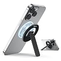 MagSync Magnetic Phone Stand for Mag-Safe, 3 in 1 Phone Grip Holder with Kickstand, Ultra-Thin, Adjustable Angle & Pocket Portable - Black