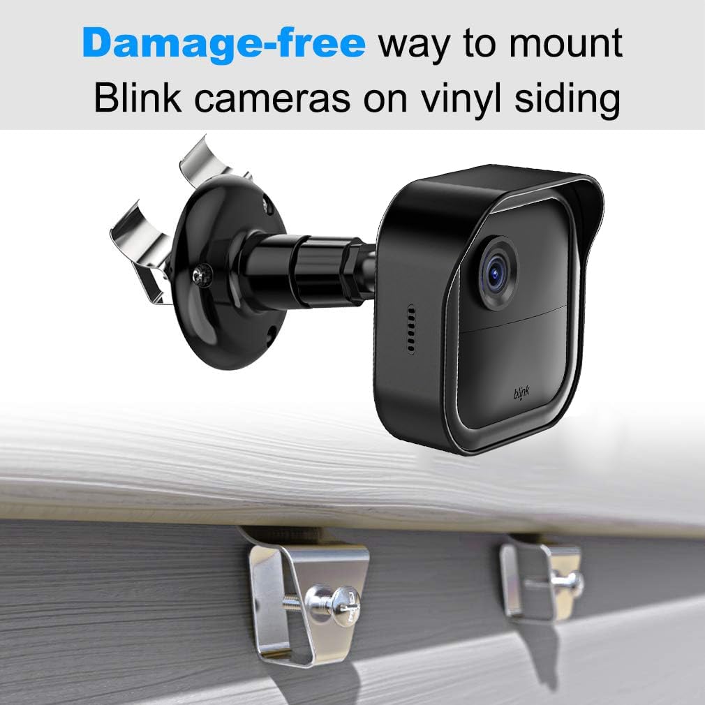 Blink Outdoor Vinyl Siding Mount with Waterproof Case, No-Hole Needed Mounting Bracket and Full Weather Proof Cover for All-New Blink Outdoor 4/3rd