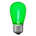 Novelty Lights Outdoor String Light Replacement Bulbs, 5 Pack S14 LED Edison Shatterproof Plastic, E26 Base, 30,000-Hour Lifespan, Green