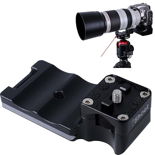 iShoot Lens Collar Foot Tripod Mount Ring Base Replacement Stand Tripod Socket Compatible with Canon EF 100-400mm f/4.5-5.6L is II USM, Bottom Quick