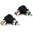 Hosa GRA-259 Right-angle Adaptors, RCA to RCA, 2 pieces
