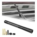 FSTURIOS Car Short Antenna, 4.7" Stubby Aluminum Radio Antenna Replacement with Screws Gaskets, Vehicle Roof Carbon Fiber Mini Aerial Antennas