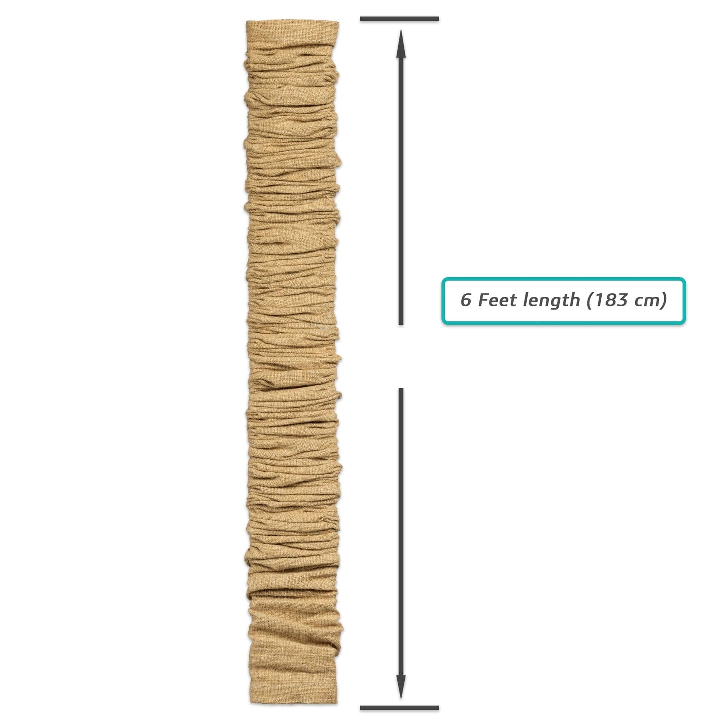 EIFHYT Fabric Cord Cover & Chandelier Chain Cover 2 Pack 6Feet Length for Chandelier Lighting Wires Natural Burlap Easy to Install (Brown)