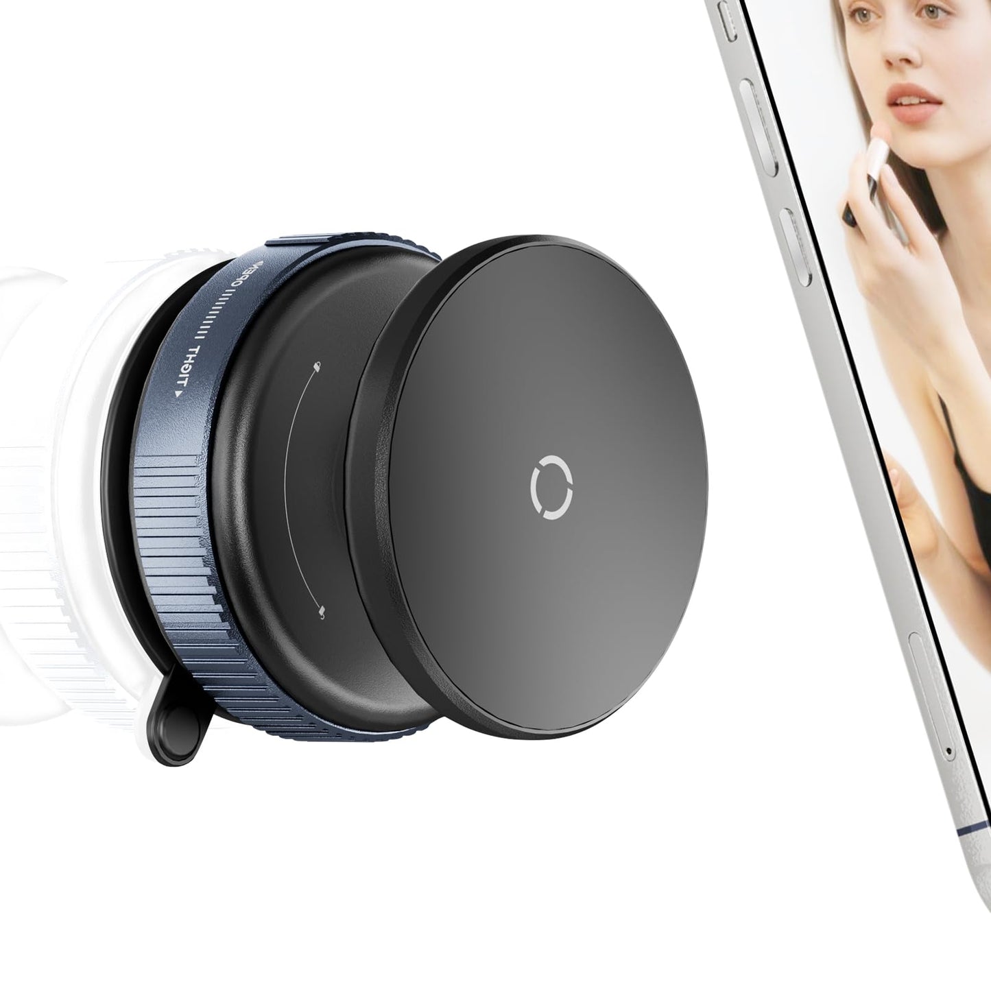 volport 360°Adjustable Vacuum Magnetic Phone Holder, Removable Reusable Suction Cup Cell Phone Mount for Magsafe iPhone Use in Mirror Bathroom Wall