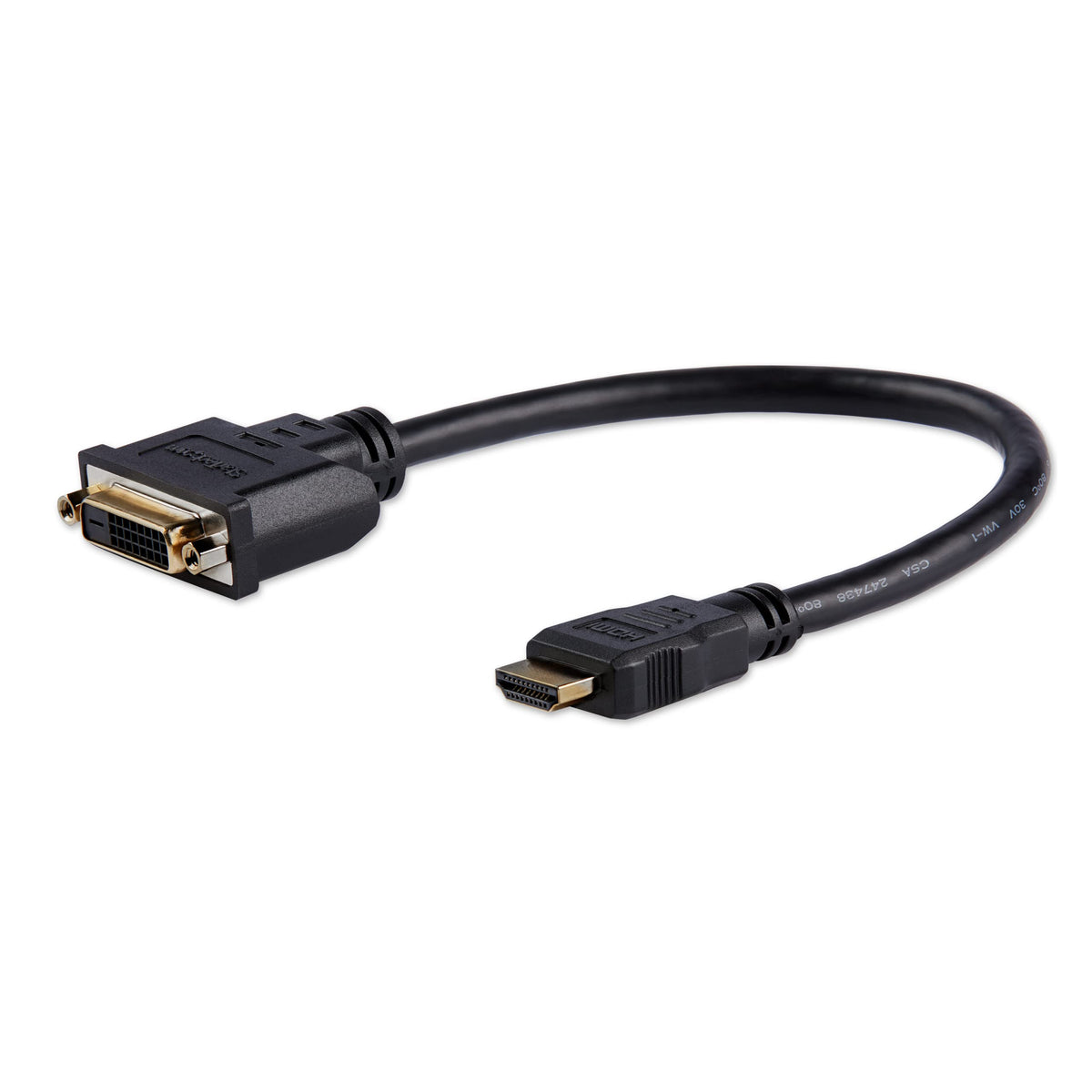 StarTech 10-Pack 8in HDMI to DVI-D Cable, Black (HDDVIMF8IN10PK)
