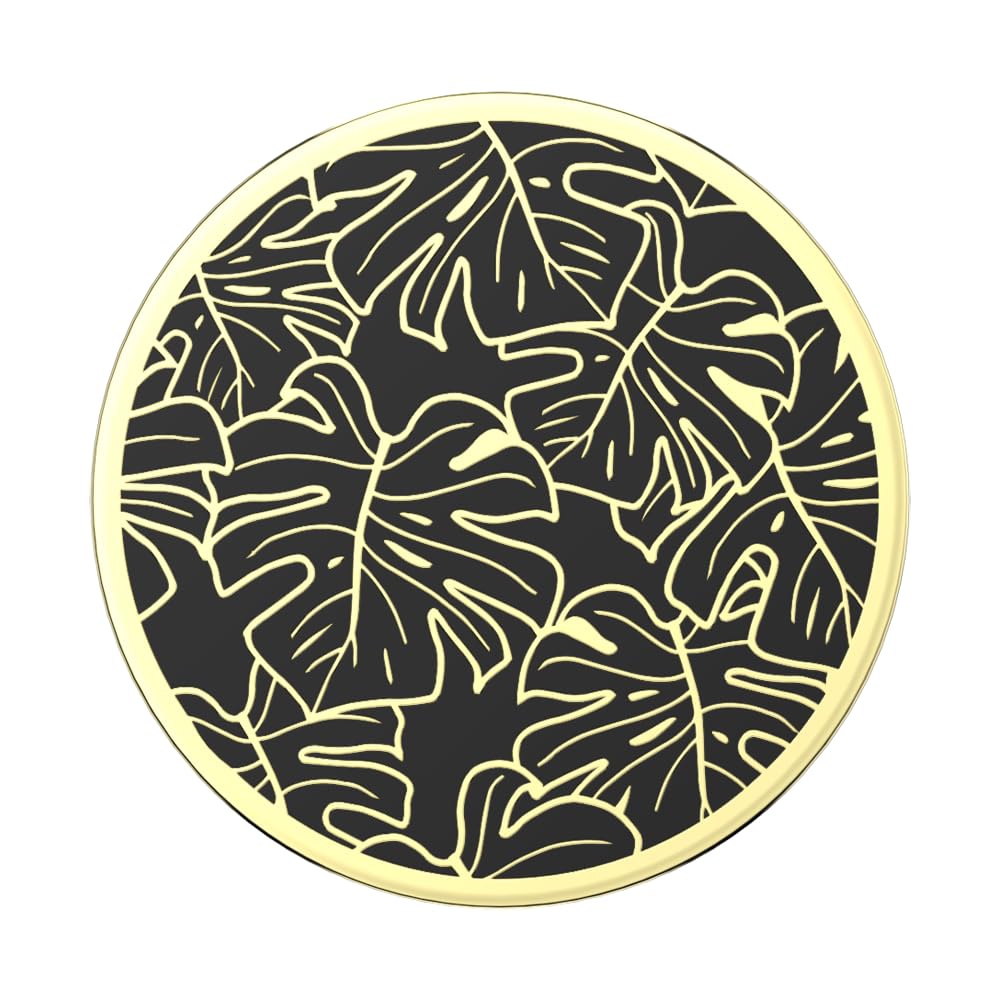 PopSockets Adhesive Phone Grip, Holder, Phone Stand, Flower - Enamel Monstera