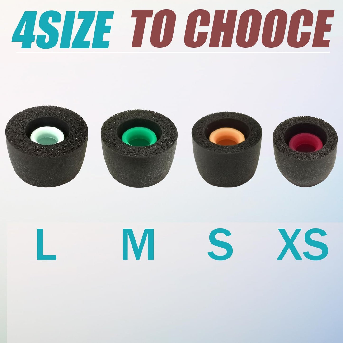 Luckvan Memory Foam Eartips for Sony WF-1000XM5 Earbuds Tips Replacement Ear Tips for Sony WF-1000XM5 WF-1000XM4 fit Charging Case 4 Pairs, Black