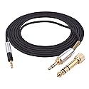 Learsoon Replacement Extension Audio Cable 3.5mm Male and 6.35mm adapter to 2.5mm Male Cord Compatible with Sennheiser HD598 HD558 HD518 HD598Cs…