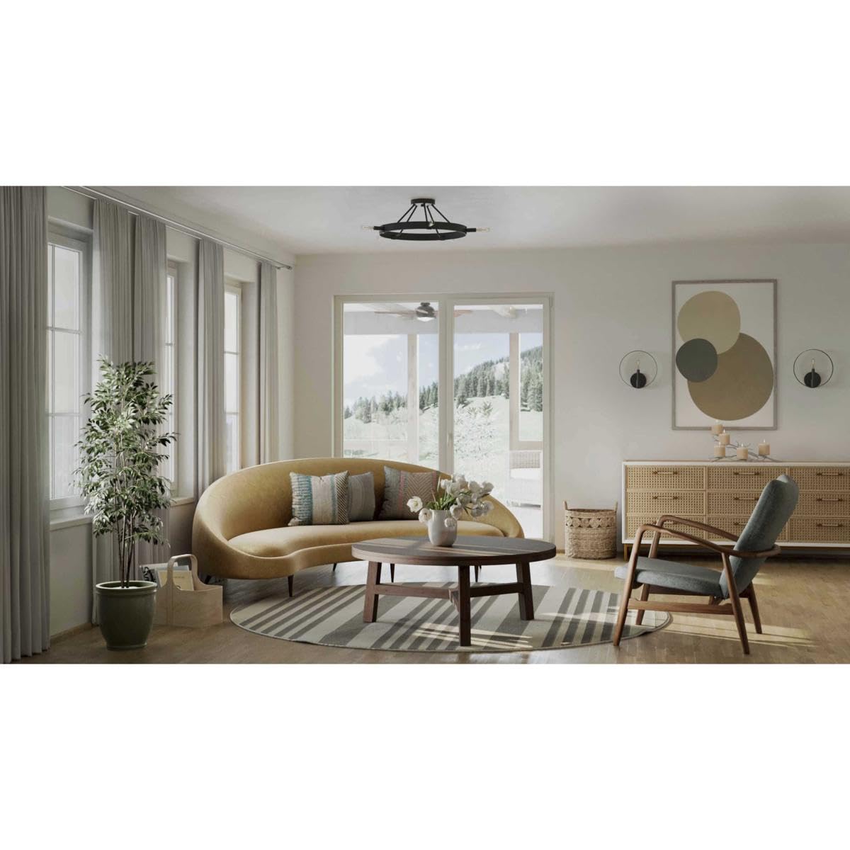 Progress Lighting Breckenridge Collection One-Light Matte Black Rustic Farmhouse Wall Bracket (P710117-31M)