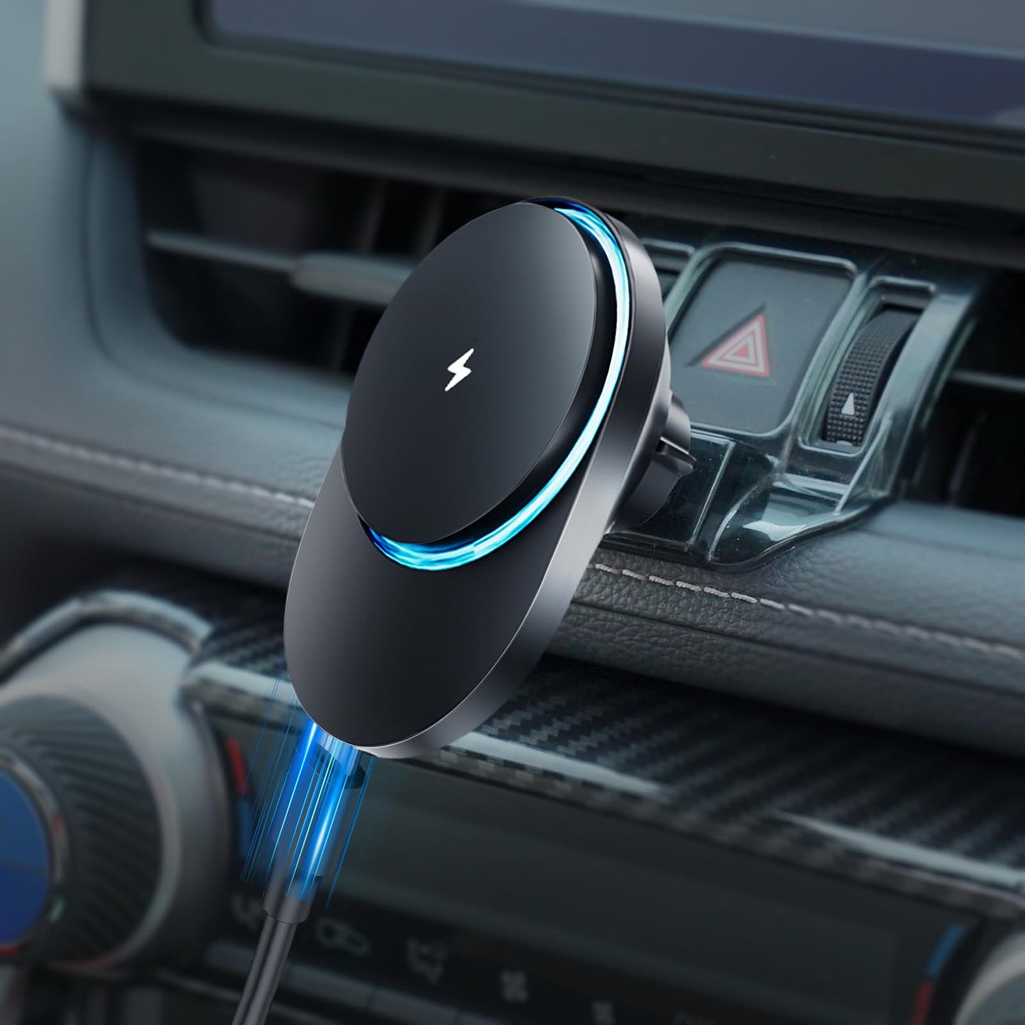 CLEC for Toyota RAV4 2019-2025 Magnetic Wireless Charger Car Phone Holder Mount Custom Fit for Toyota RAV4 2019-2025 15W Fast Charging Car Phone