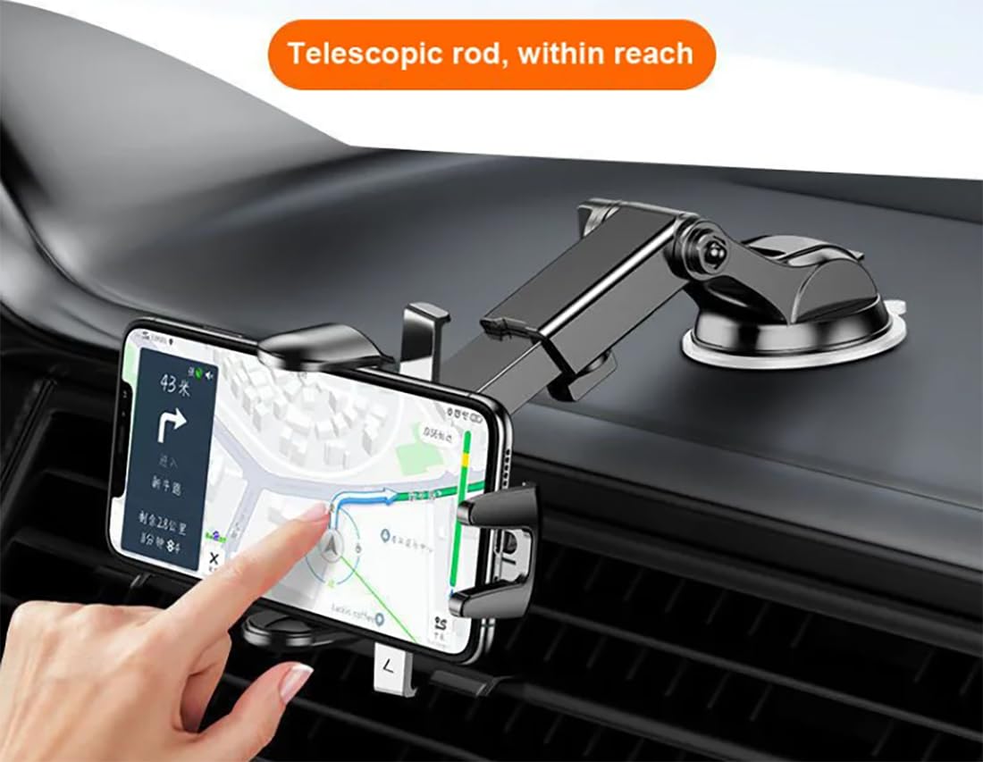 Voltstech Military-Grade Suction Phone Holder for Your Car?Upgraded Strongest Suction? Car Mount Dash?360° Adjustable? Suction Cup Phone Mount