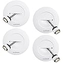ECHOGEAR TV Cord Hider for Wall Mounted TV 4 Pack - Cable Management Kit Hides TV Wires - Includes 2 Pass Throughs, Locking Brackets, and Hole Saw