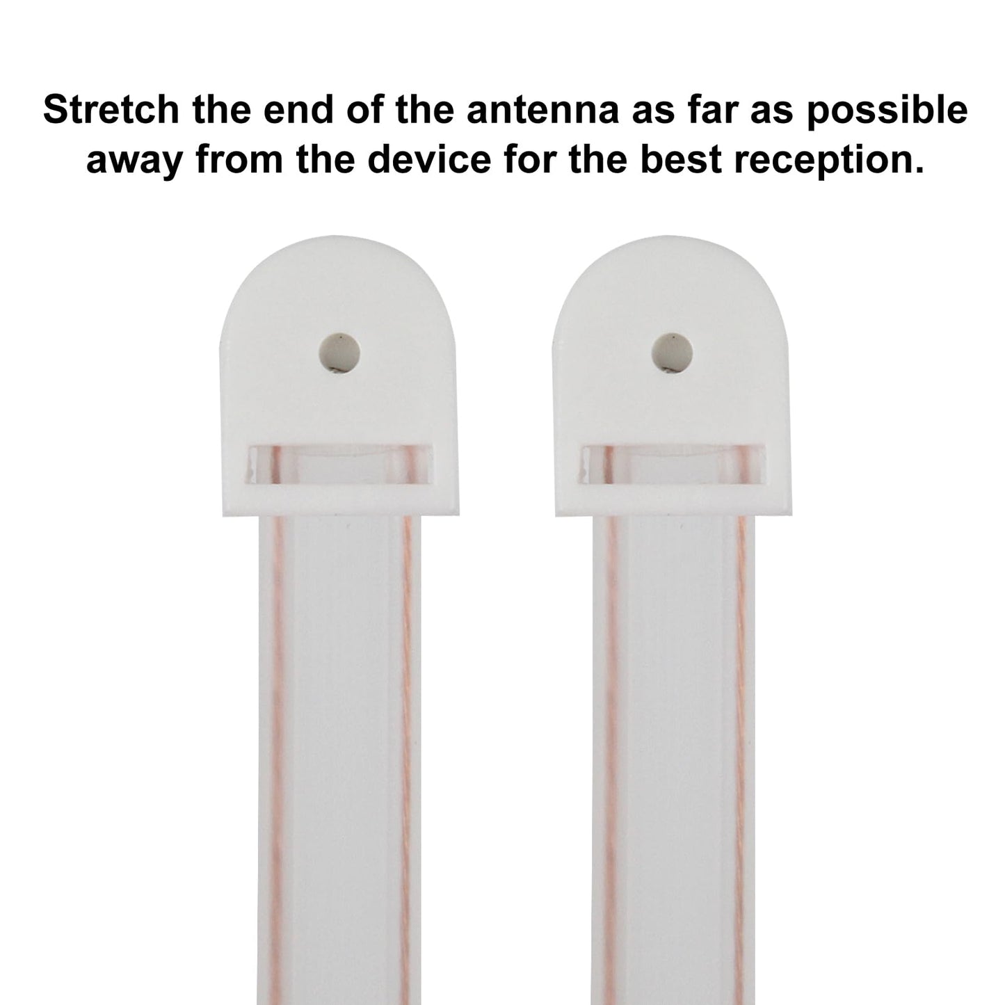2Pcs FM Dipole Antenna Kit with 300 Ohm to 75 Ohm Adapter T-Shape Push-On F Type Balun for Stereo Receiver Indoor Use