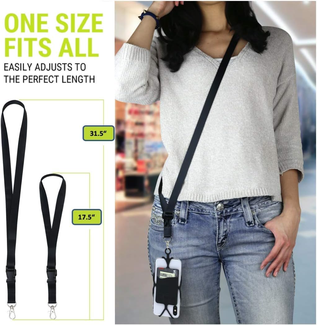 Gear Beast Universal Crossbody Pocket Cell Phone Lanyard Compatible with iPhone, Galaxy & Most Smartphones, Includes Phone Case Holder,Neck Strap