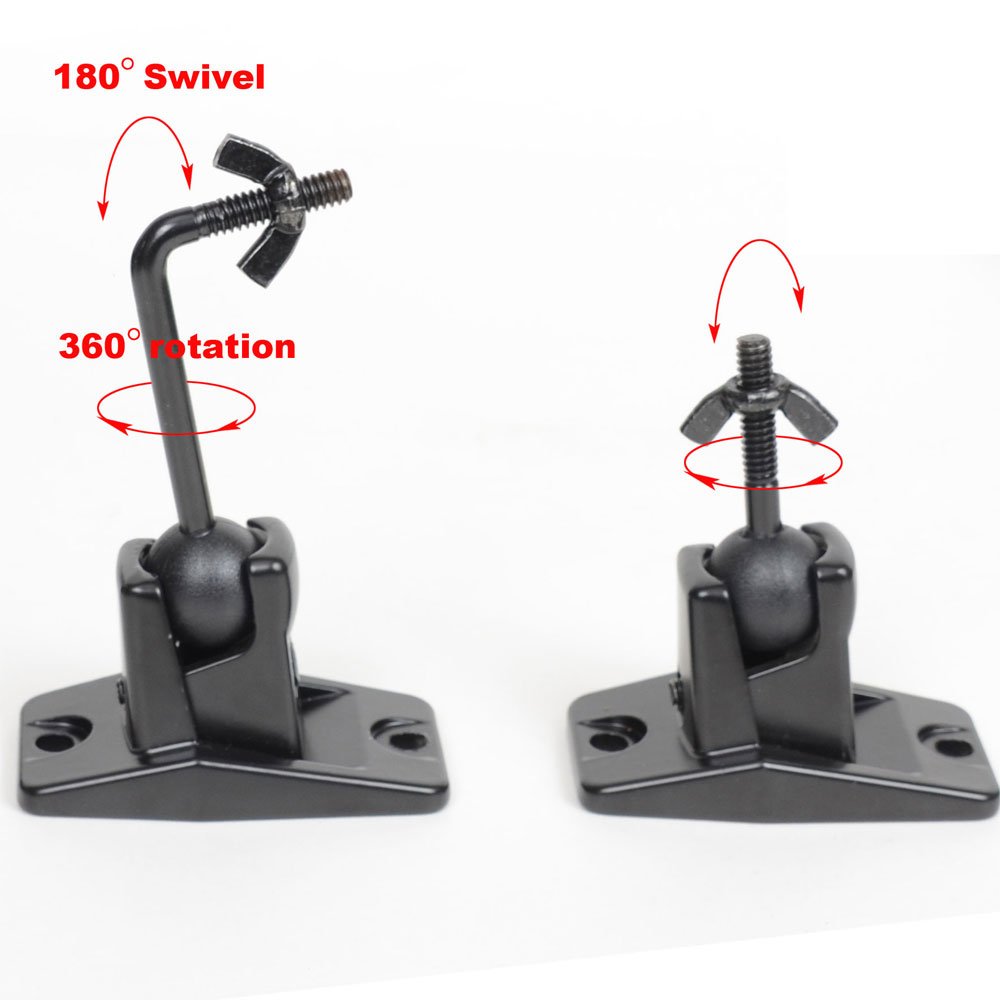 VideoSecu 4 Packs Satellite Surround Sound Wall Ceiling Speaker Mount Home Theater Brackets BJT