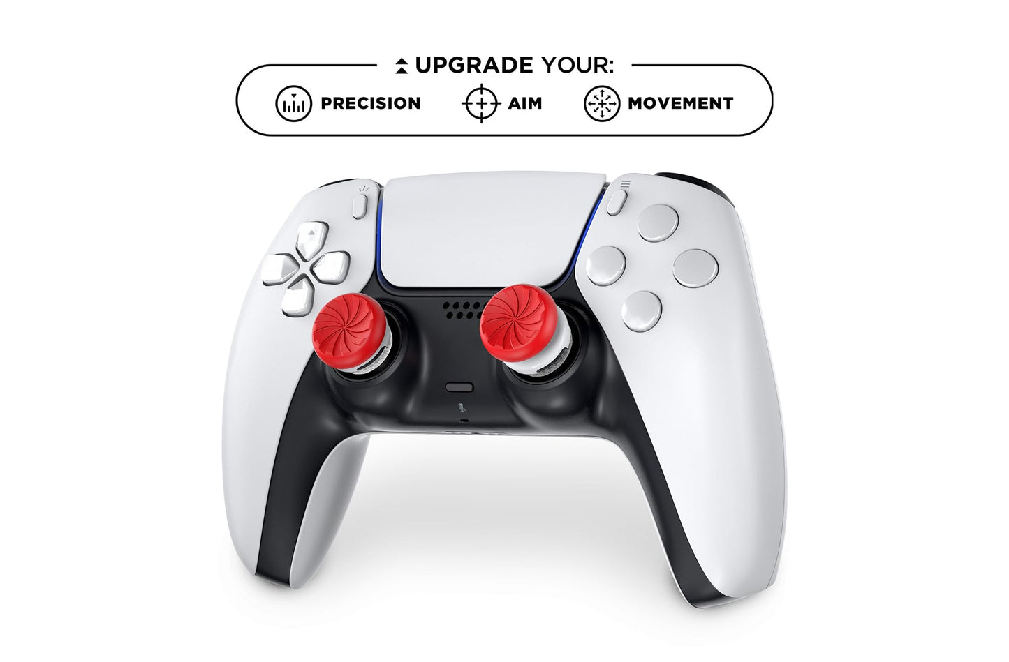 KontrolFreek Aim Boost Kit for PlayStation 5 (PS5) and PlayStation 4 (PS4) Controller | Includes Performance Thumbsticks and Precision Rings | Inferno