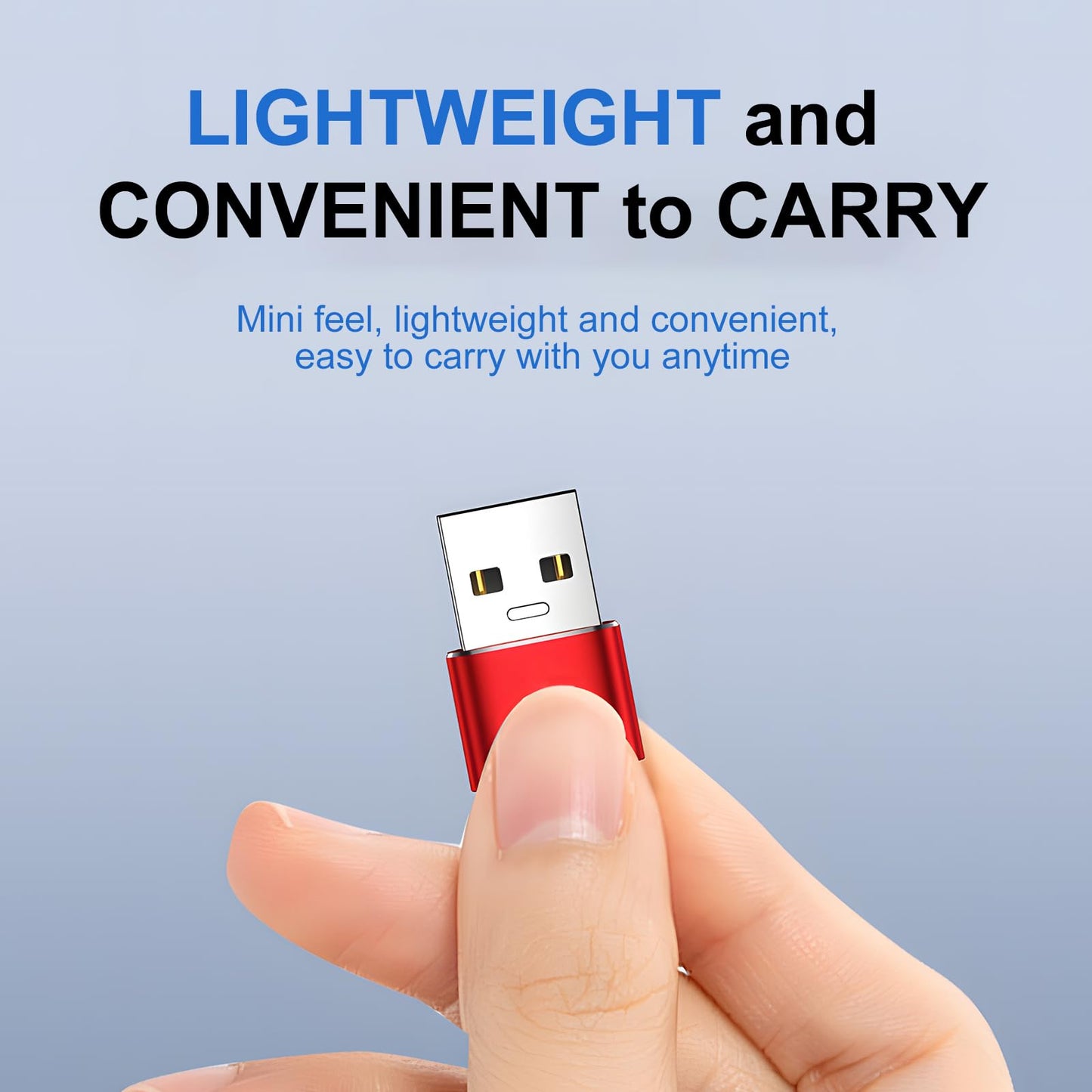 JIMTAB USB C Adapter (4 Pack), USB C to USB, High-Speed Data Transfer, USB-C to USB Female Adapter for MacBook Pro 2023, iPad Pro 2023, Samsung…