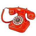 GHYTMTHOT Land Line Telephones for Home Old Fashioned Dial Button Phone, Used for Office Hotel and Home. (Orange)
