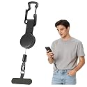 TRELC Anti-theft Phone Tether, Steel Retractable Phone Lanyard, Anti-drop & Anti Theft, Universal Anchor Fit iPhone, Cellphone Strap with Carabiner