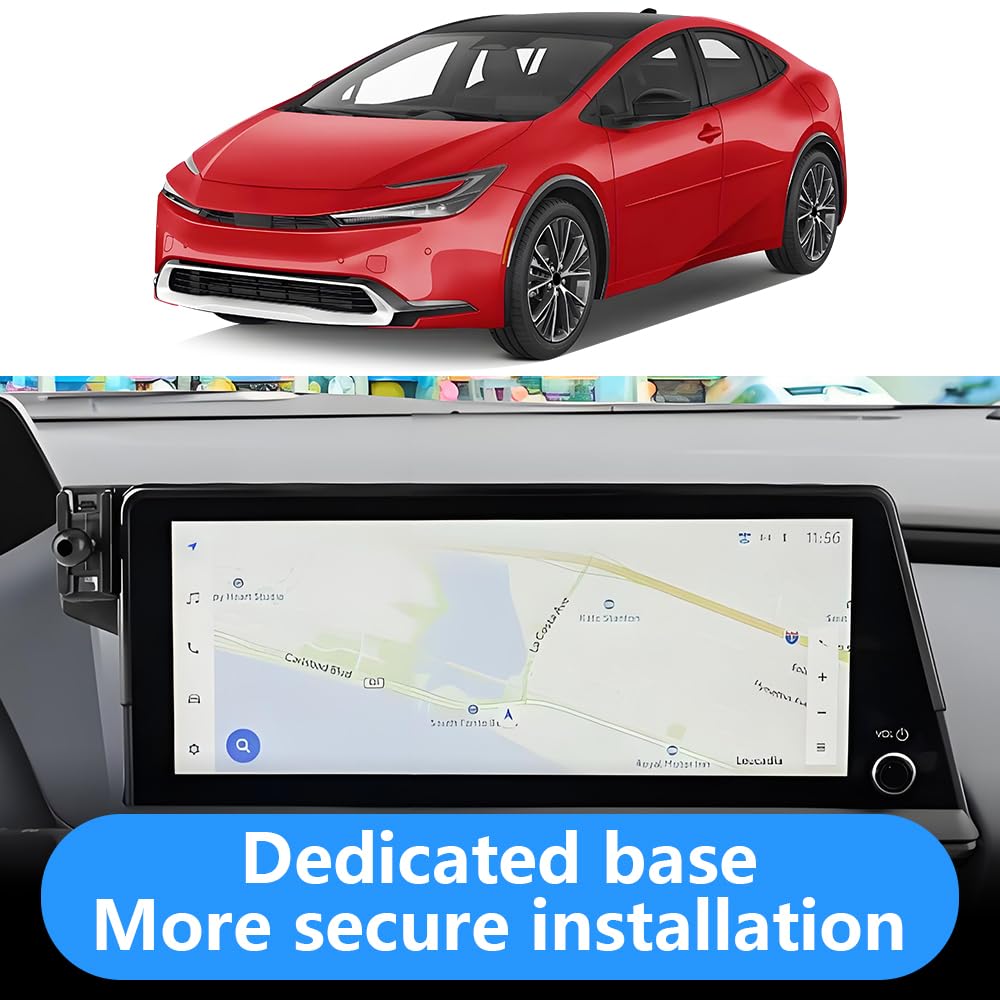 LUNQIN Car Phone Holder for 2023 2024 2025 2026 Toyota Prius Limited and XSE Premium?12.3-inch Touchscreen? Auto Interior Accessories Best Cell Phones