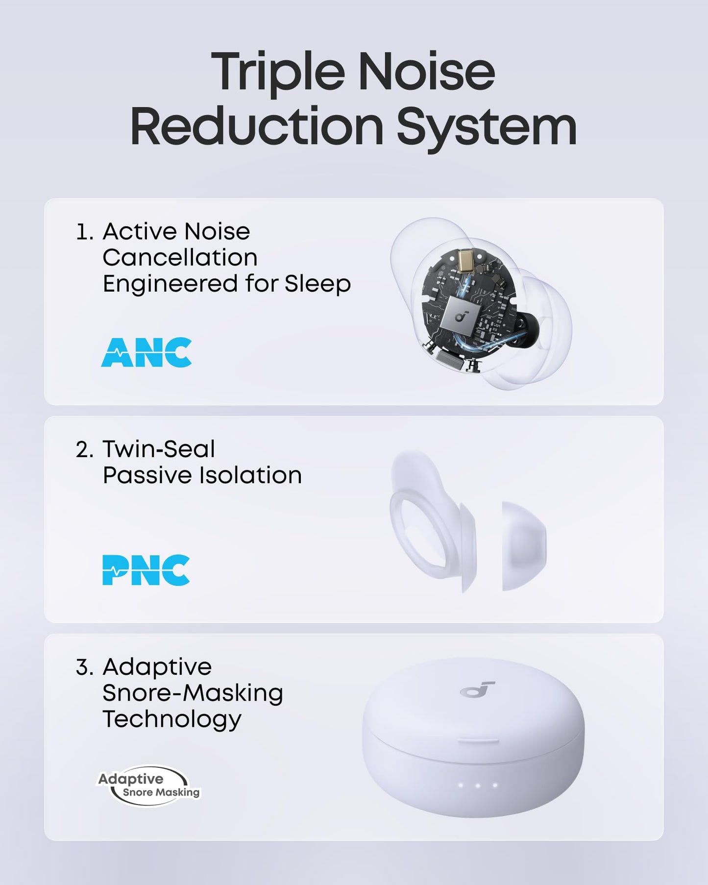 Soundcore Sleep A30 Special by Anker, Noise Reduction Sleep Earbuds