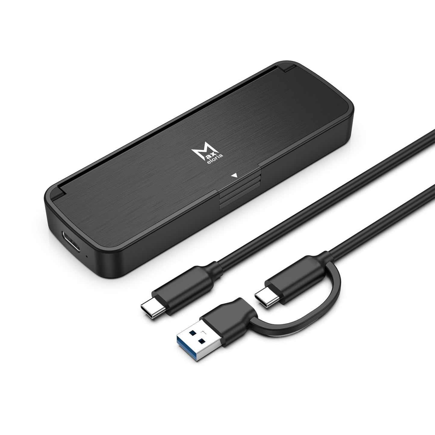 M.2 NVMe SSD Enclosure USB 3.2 Gen 2 10Gbps, Tool-Free External SSD Case Reader, Aluminum Cooling, Compatible with M&M+B Key NVMe SSD, Fit