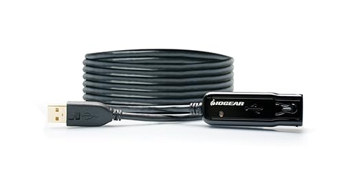 IOGEAR USB 2.0 Booster Extension Cable, 39 Feet, GUE2118 , black