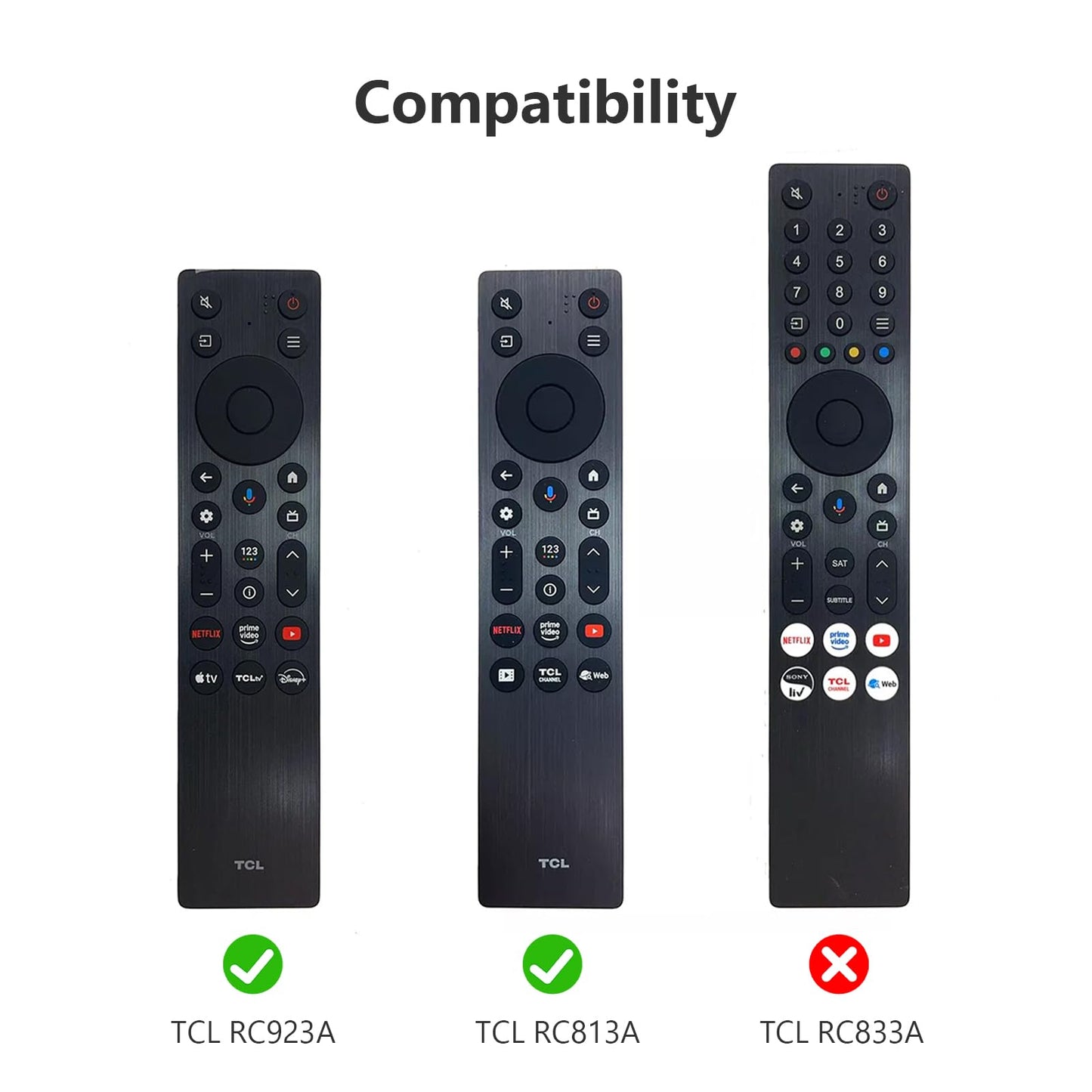LEFXMOPHY Case Cover for TCL RC923A FMB1 / RC813A FMB1 2025 QM6K QM7K TV Remote Control Protector Sleeve - Black