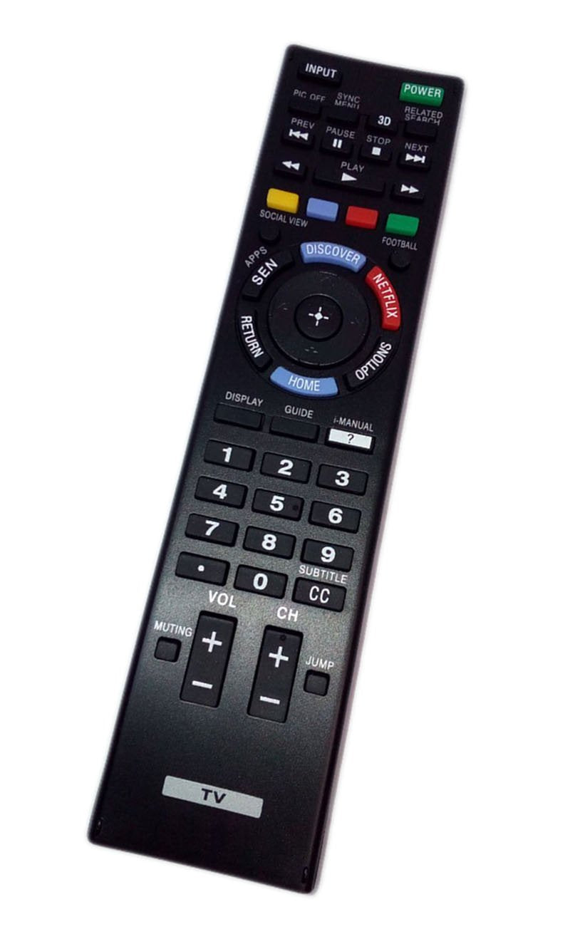 Replaced Remote Control Compatible for KDL-50W800B XBR-55X850B XBR-65X900B XBR-65X950B KDL65X830B Smart LED HDTV with 3D and Netflix Button