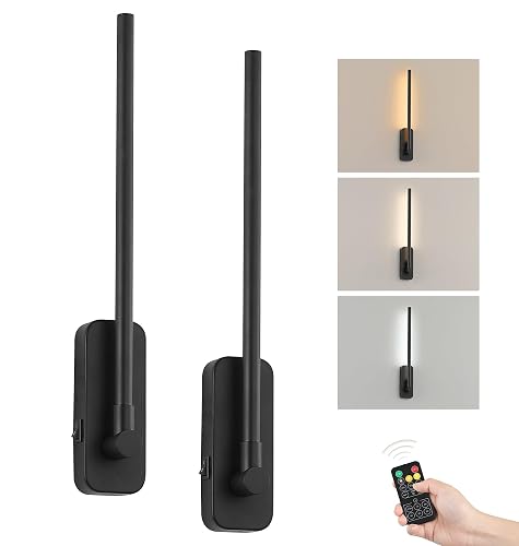 7Degobii Wireless Wall Sconces Set of 2 - Rechargeable Swing Arm Lights, 3 CCT-Dimmable Battery Powered, 17.32" Long Cordless Art Lights for Picture
