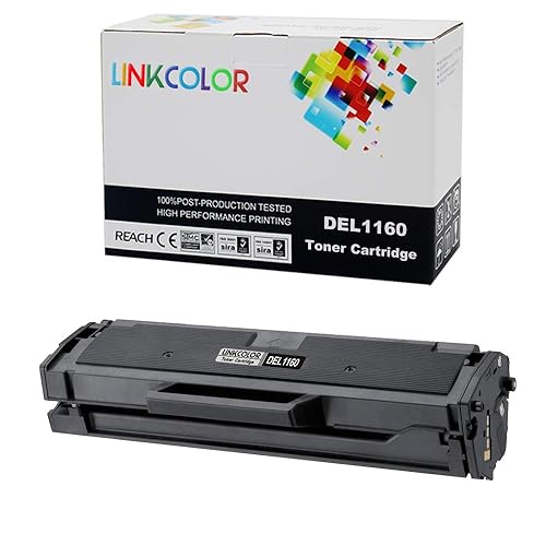 Linkcolor Compatible Toner Cartridge Replacement for Dell 1160 331-7335 YK1PM HF44N HF442 Used in Dell B1160 Dell B1160w Dell B1163w Dell B1165nfw