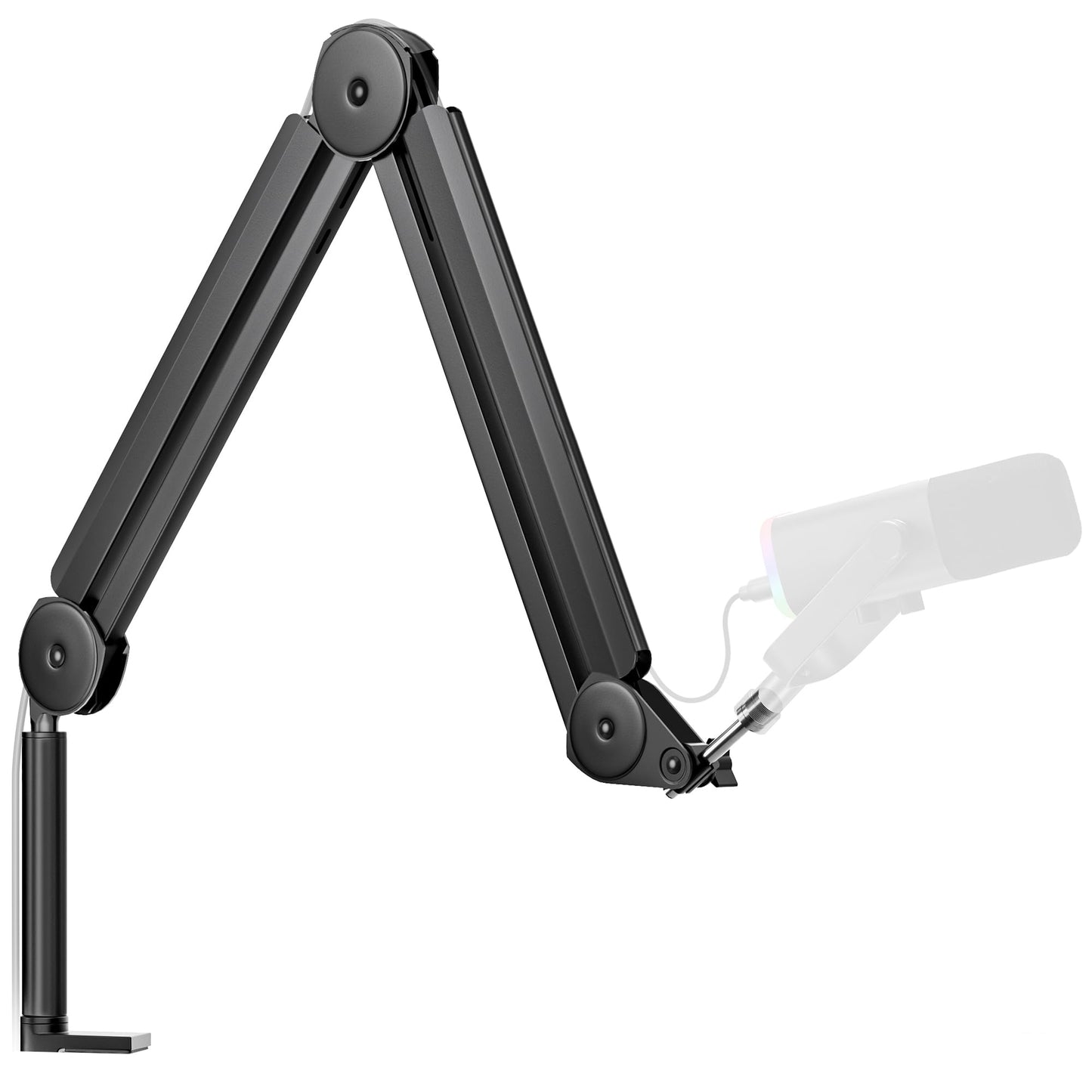 InnoGear Mic Boom Arm Microphone Stand Cable Management for Blue Yeti FIFINE AM8 K669B HyperX QuadCast S SoloCast AT2020 Shure SM7B MV7 and Other