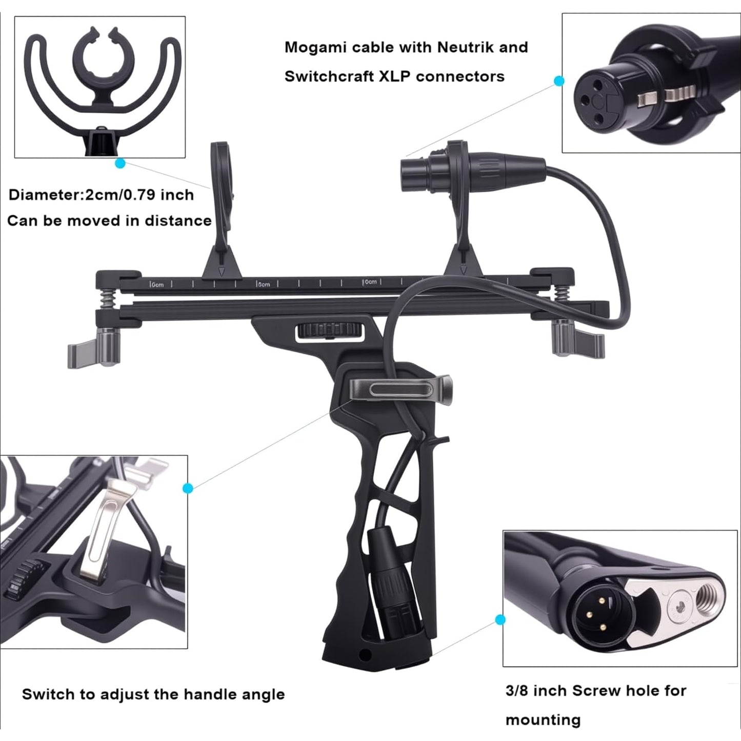 Micolive Microphone Windshield Blimp Windscreen Style Protect Cage and Shock Mount Suspension System Compatible with Rode NTG1 NTG2 NTG3 NTG4+ AT875R