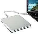 Ploveyy External CD DVD Drive USB-C Superdrive Portabl CD/DVD ROM Optical Drive Player Reader Writer Burner for MacBook Pro Windows 10 Laptop Desktop