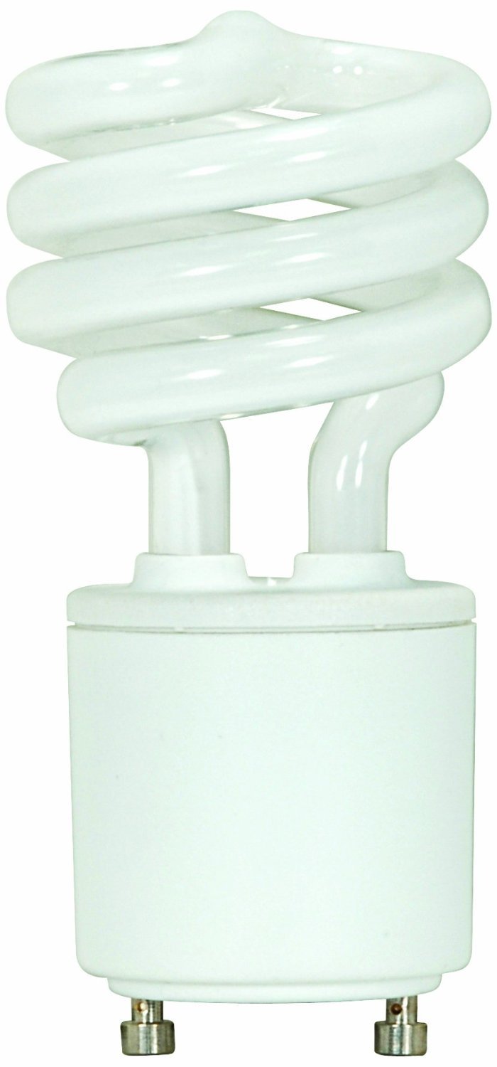 (12-Pack) Satco S8208 13-Watt 4100K GU24 Base Mini Spiral Compact Fluorescent Lamp, 60W Equal12