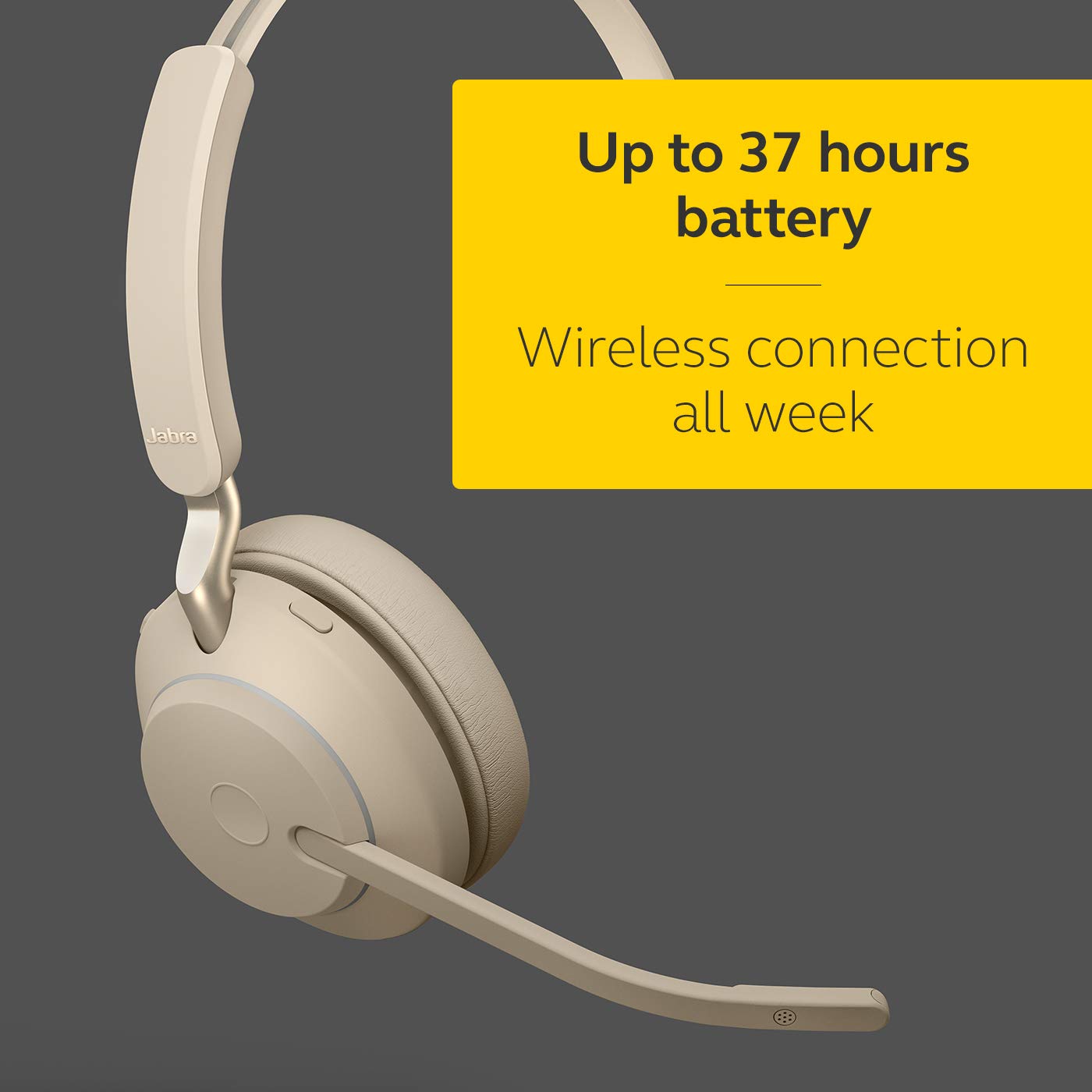 Jabra Evolve2 65 USB-C UC Mono - Beige Wireless Headset/Music Headphones