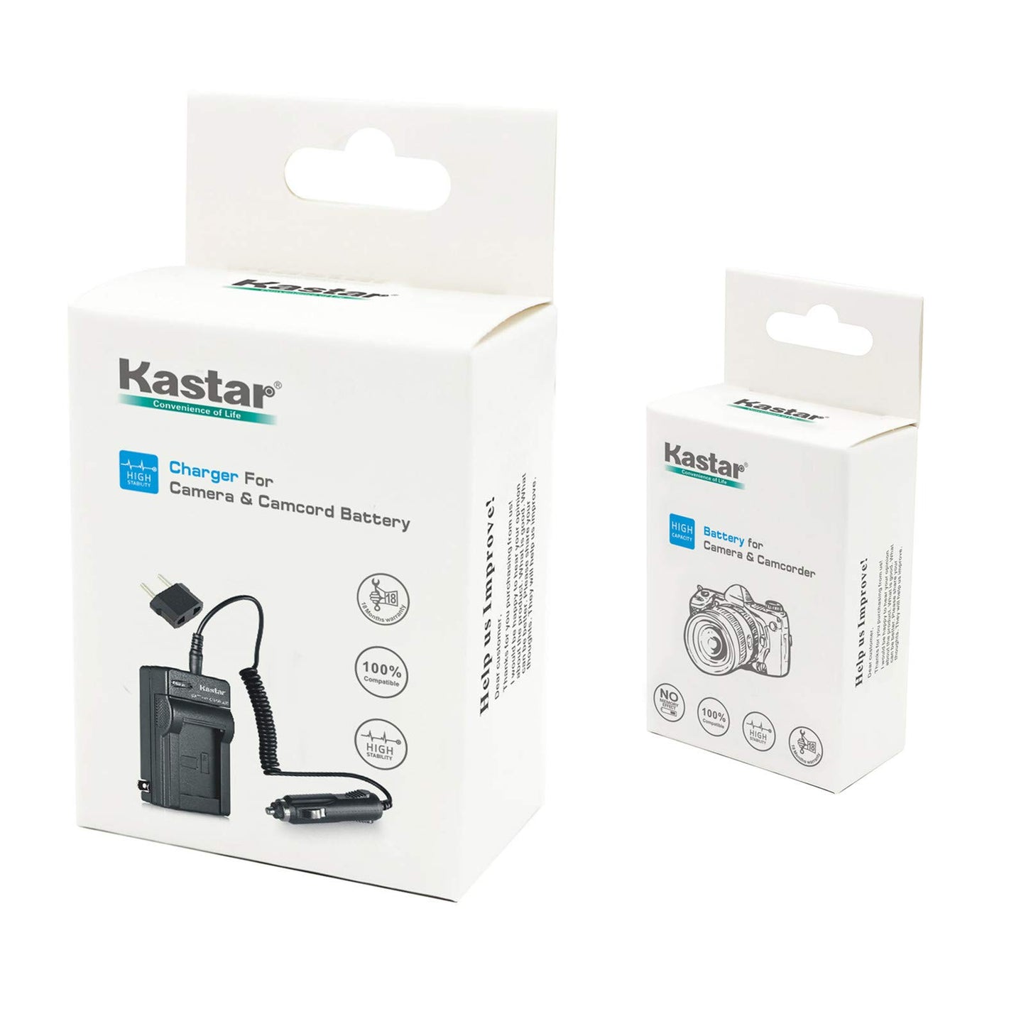 Kastar Battery + Charger Replacement for JVC Everio GZ-HM30AU, GZ-HM30BU, GZ-HM30SU, GZ-HM30RU, GZ-HM30VU HD Flash Memory Camcorder