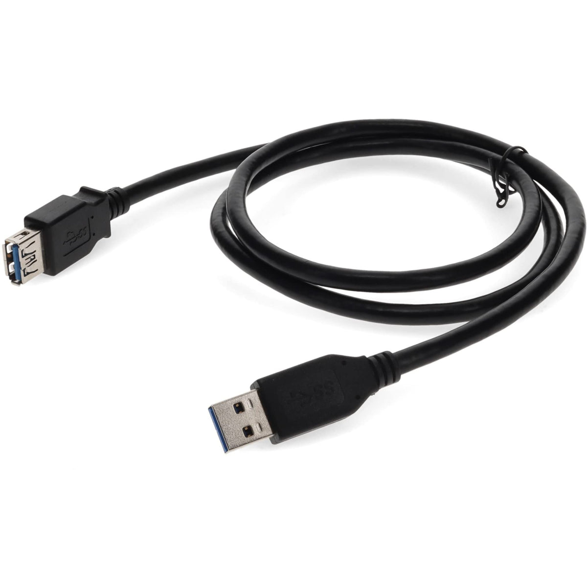 AddOn 2m USB 2.0 (A) Male to Male Black Cable