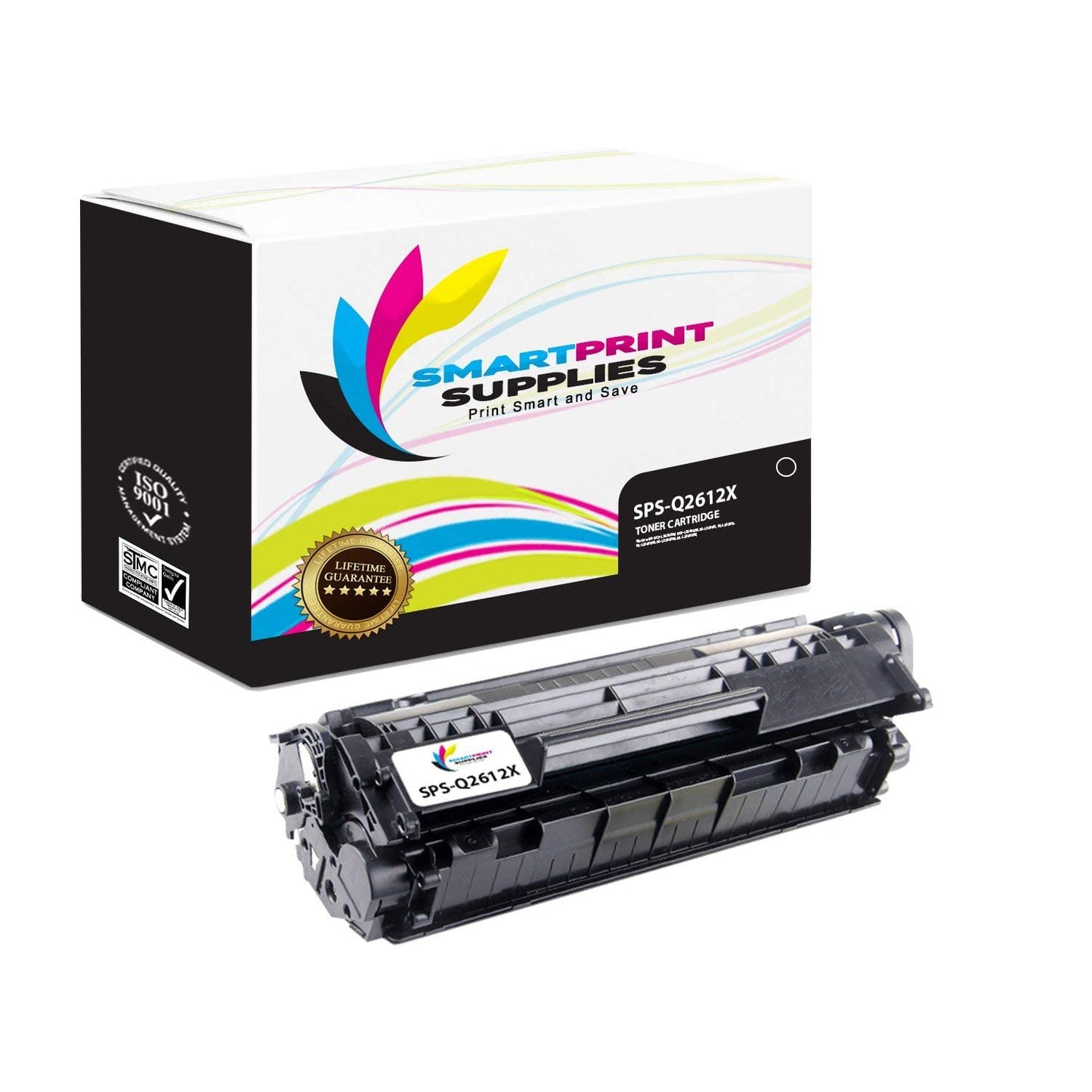 Smart Print Supplies Compatible 12X Q2612X Black High Yield Toner Cartridge Replacement for HP Laserjet 1010 1012 1015 3015 3050 Printers (4,000