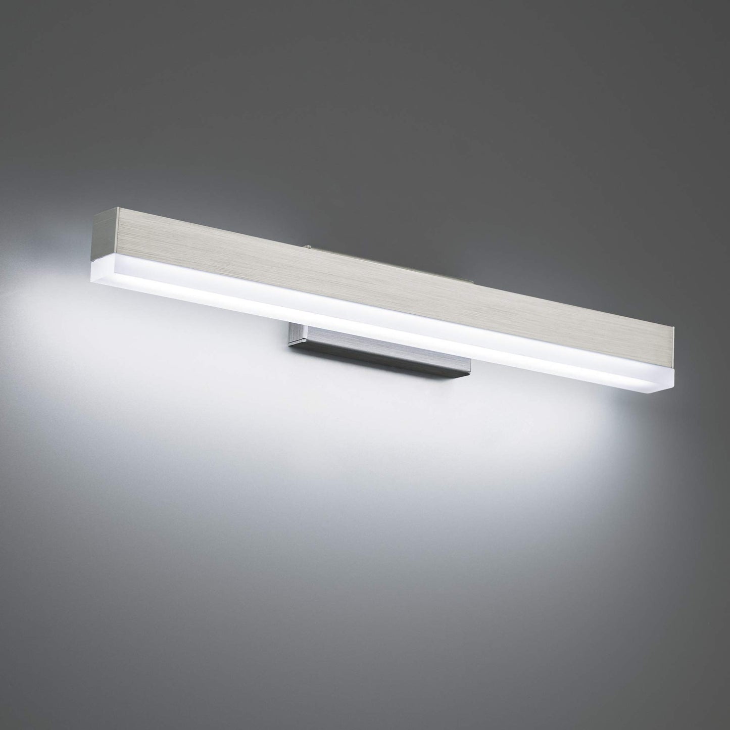 WAC Lighting dweLED, Styx 19in LED Bathroom Vanity or Wall Light 3-CCT 2700K-3000K-3500K Set to 3000K in Brushed Aluminum