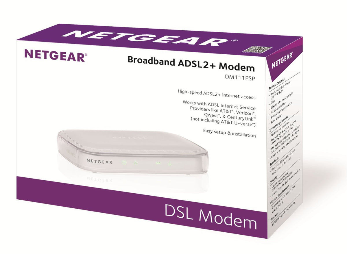 Netgear Broadband ADSL2 Plus Modem (DM111PSP-100NAS)