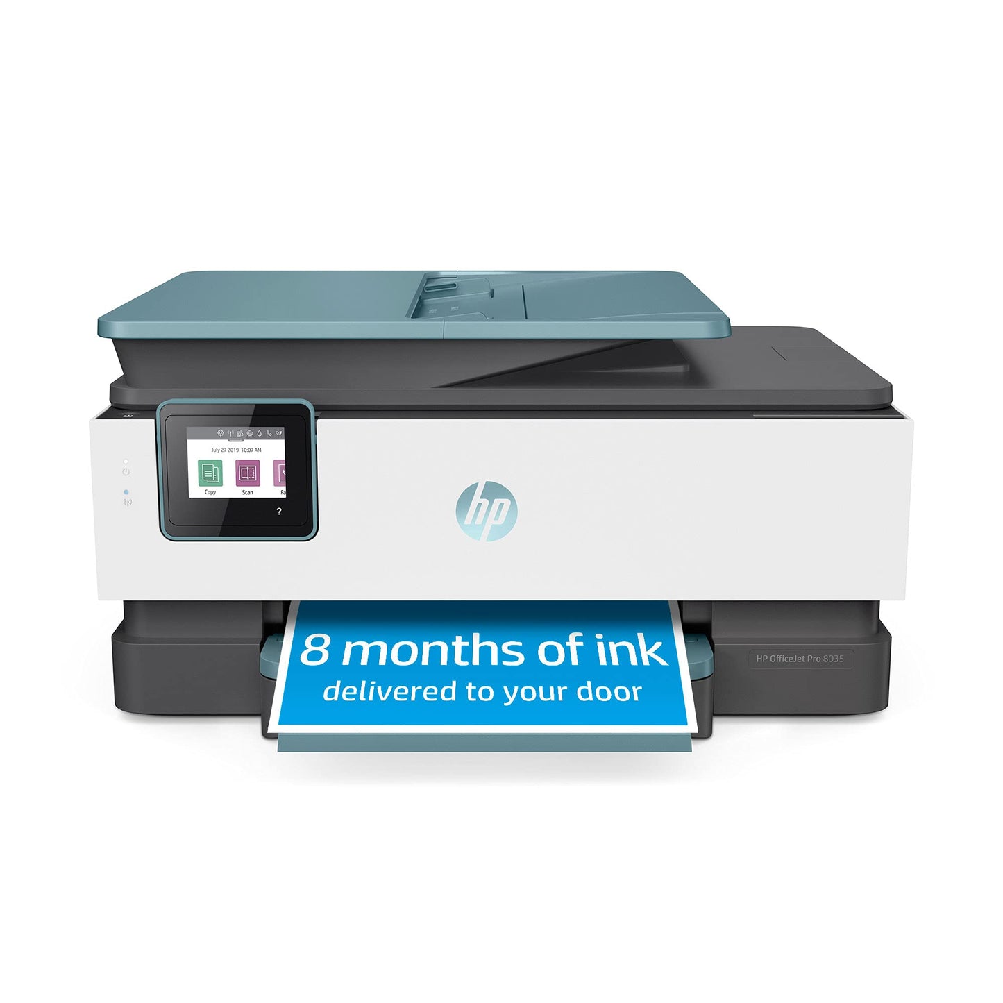HP OfficeJet Pro 8035e Wireless Color All-in-One Printer (Oasis) with up to 12 Months Instant Ink (1L0H7A) (Renewed)