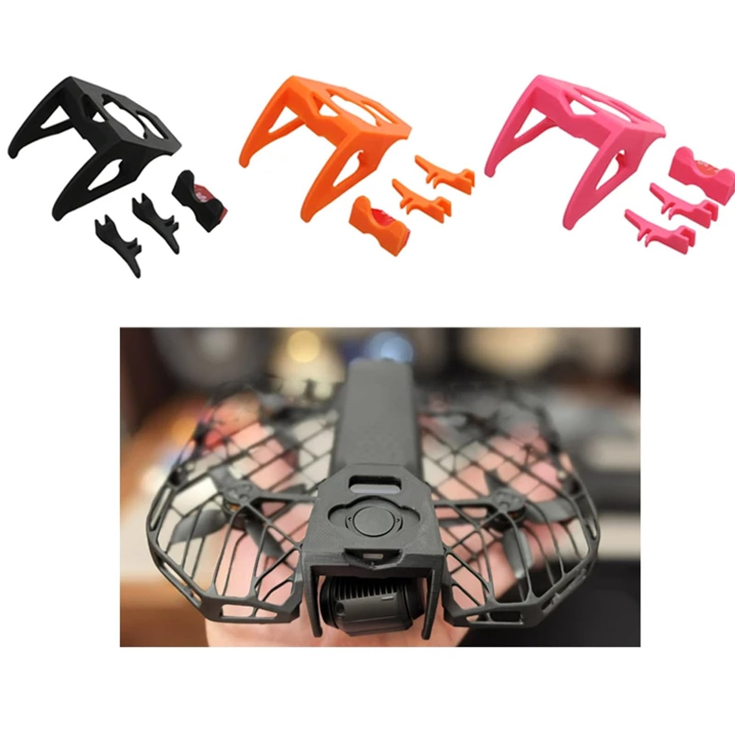 yuenhoang 1Set Action Camera Lens Gimbal Protective Cover for Hover X1 Pro/Promax 3D Printed PLA Anti-Collision Protection Frame Kit RC Drone Model
