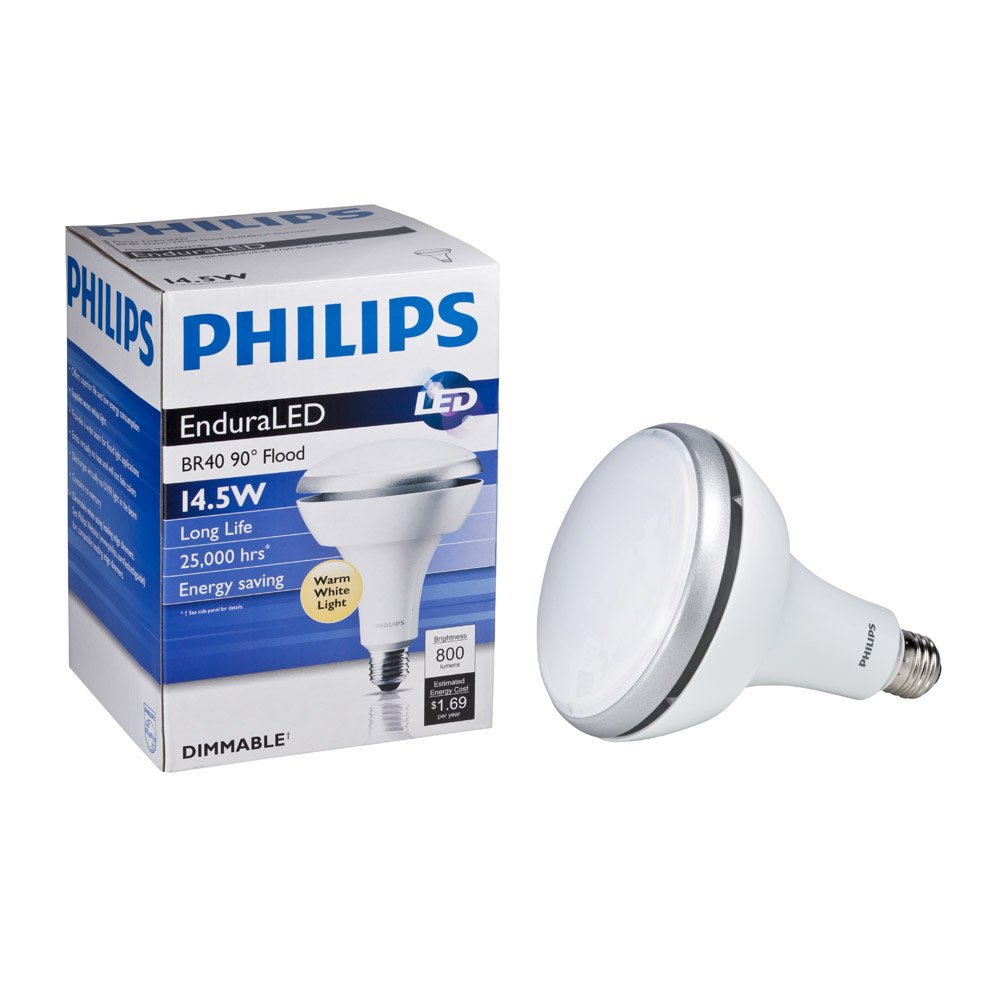 Philips 420562 14.5-watt 75-wattAirFlux LED BR40 Warm White Flood Light Bulb, Dimmable